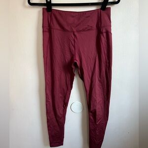 virus athletic workout leggings burgundy size small